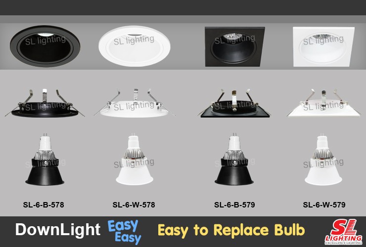 SL-6-B-579 โคมไฟฝังฝ้า ดาวไลท์ (Downlights)